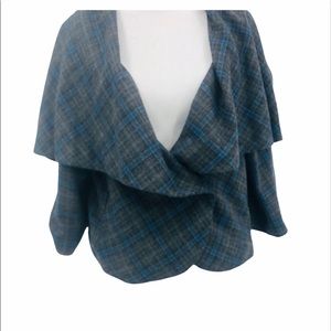 Cabi Women’s plaid jacket oversize‎ collar …